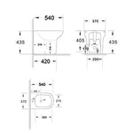 Sanitari Filo Muro LINPHA Ambrosia Rimless Vaso WC Bagno Bidet Copri Water D.X