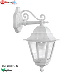 Lanterna Esterno Vintage Retro Lampada in Alluminio Bianco Giardino Parete VBS
