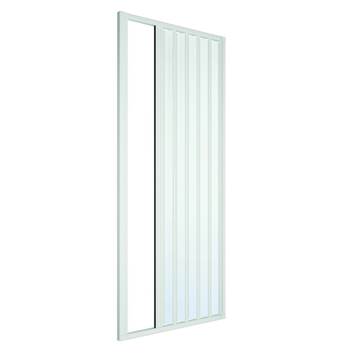 Cabina Box Doccia a Nicchia PVC Apertura a Soffietto Reversibile Riducibile D.X