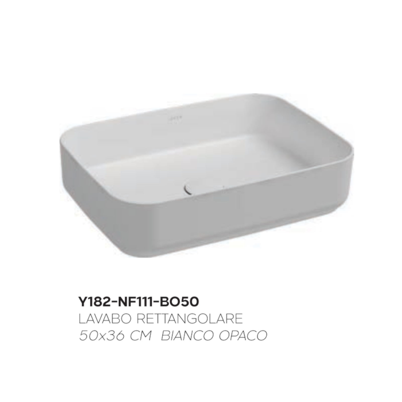 Lavabo Bagno Da Appoggio Rettangolare NYMO Ceramica Moderno Ultra Sottile D.X