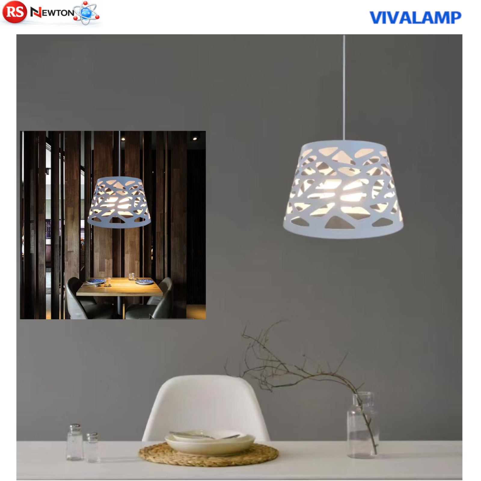 Lampadario Sospeso E27 Metallo Cavo Regolabile Bianco Bar Ristorante Hotel V.L