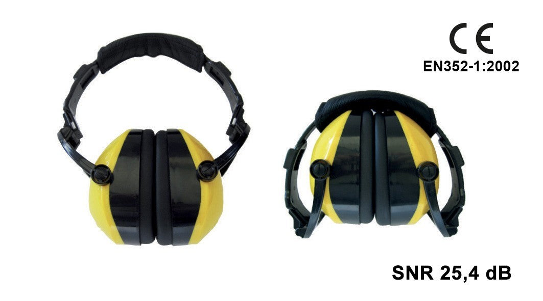 Cuffie Antirumore Professionali Pieghevoli Arco Imbottito SNR 28dB Lavoro VBS