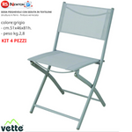 Sedia Pieghevole Comoda in Textilene Kit 4 Sedie Da Casa Ufficio 51x46x81h G.F