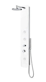 Colonna Pannello Doccia BALI in Vetro Temperato Bianco Lucido MULTIFUNZIONE D.X