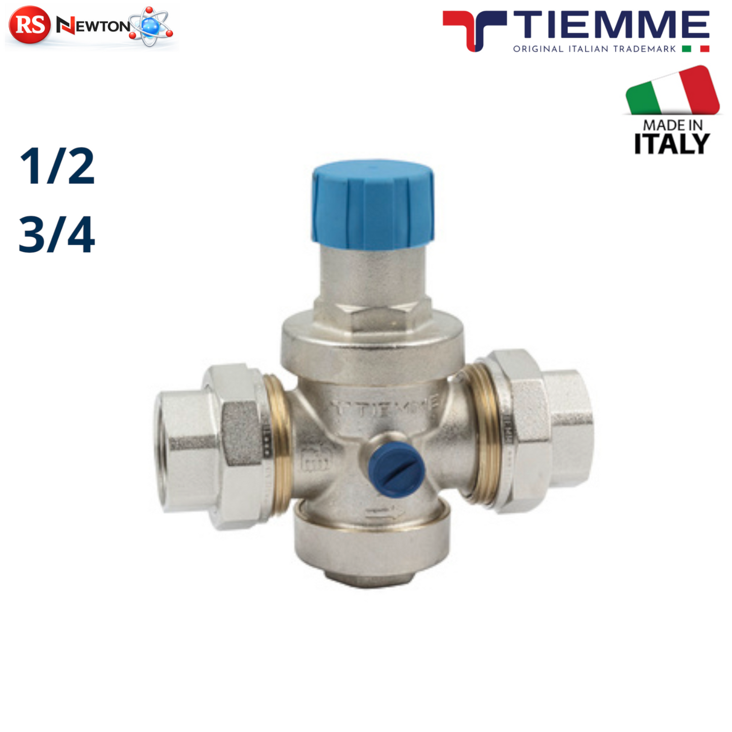 Riduttore Di Pressione Acqua a Pistone FF 1/2" 3/4" ISO 228 TIEMME ITALIA D.X