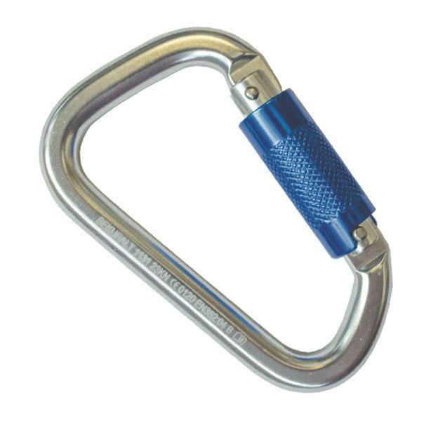 Moschettone a Vite Alluminio Twist Lock 22kN EN362 22mm Sicurezza Lavoro VBS