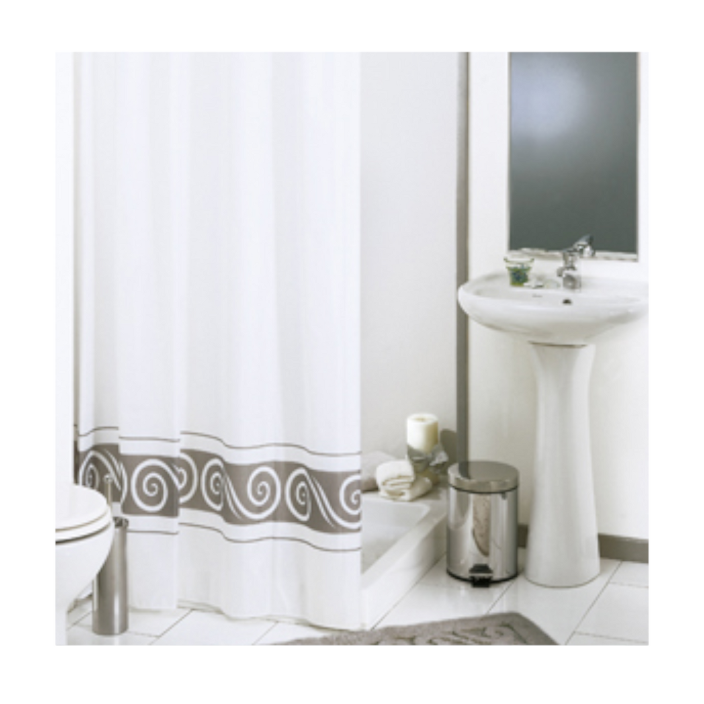 Tenda Per Doccia in Tessuto 120x200 180x200 240x200 Cm Tende Impermeabile D.X