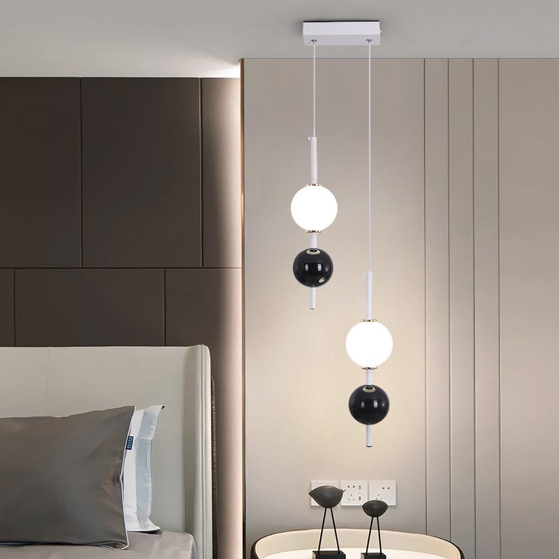 Lampadario LED 90W Dimmerabile Telecomando Moderno Bianco Nero Regolabile V.L