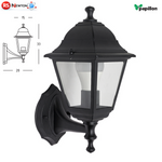 Lanterna Esterno Compatta Vintage Lampada E27 Alluminio Nero Giardino Parete VBS