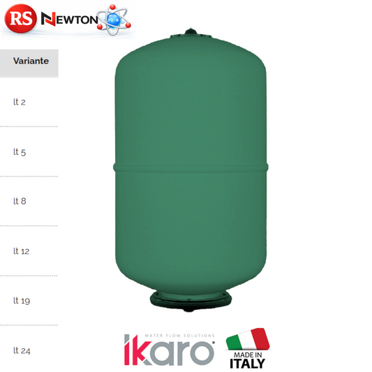 Sfera Autoclave Verticale Con Membrana EPDM Vaso IKARO 2 5 8 12 19 24 Litri D.X