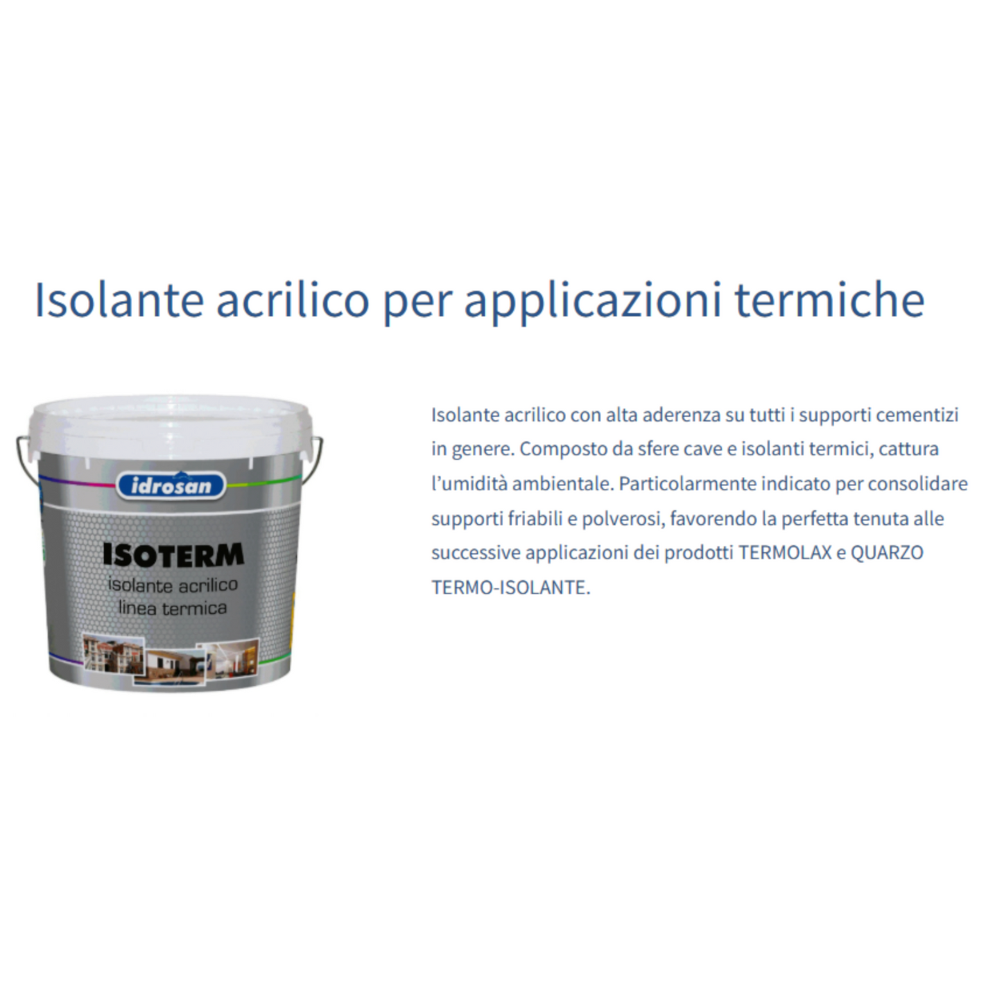 Isolante Acrilico Termico Antiumidità Fondo Consolidante Interno Esterno I.D