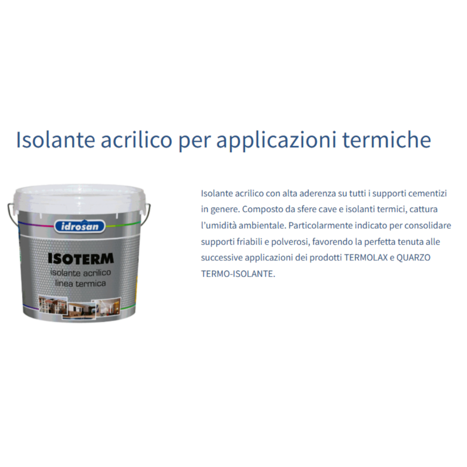 Isolante Acrilico Termico Antiumidità Fondo Consolidante Interno Esterno I.D