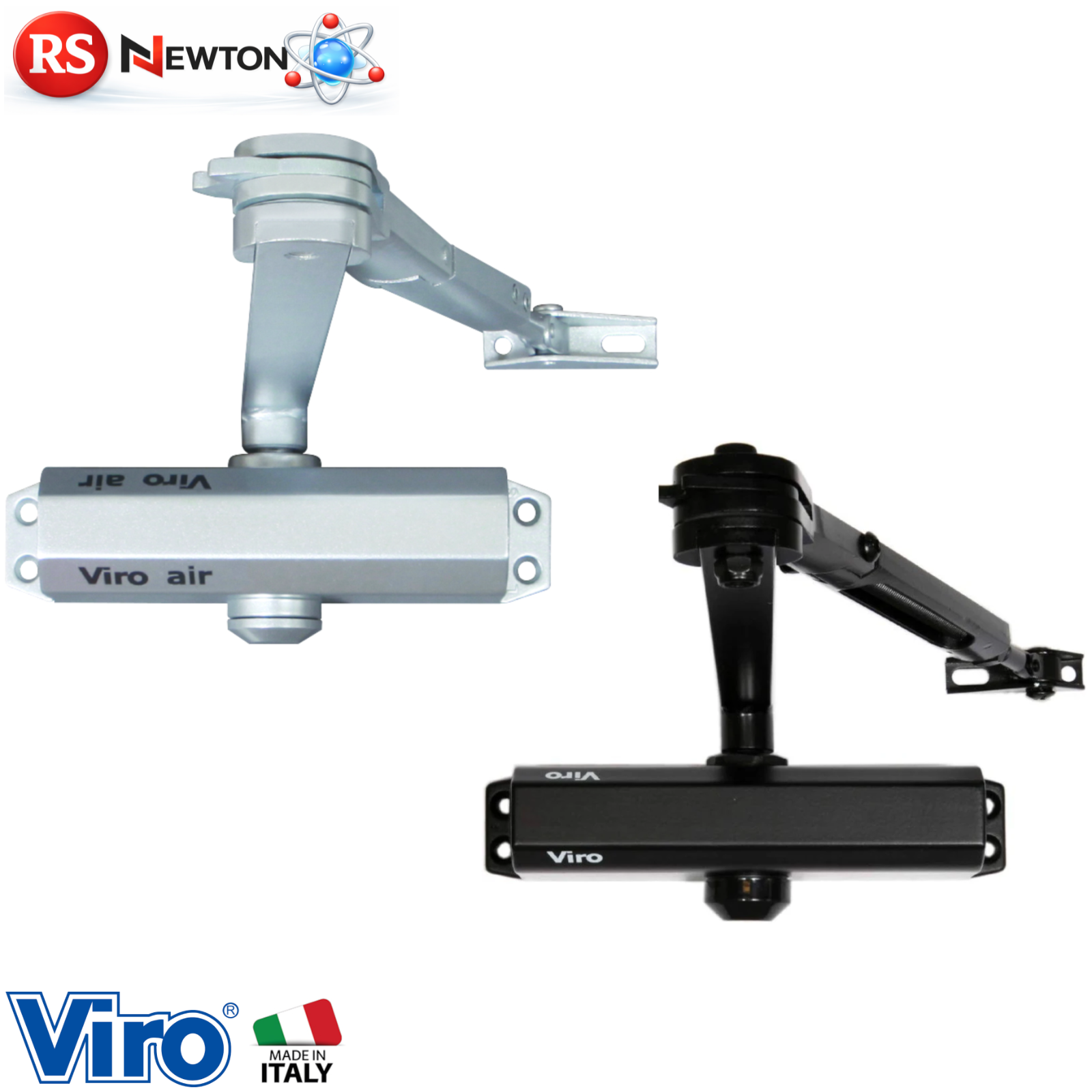 Chiudiporta Automatico VIRO Regolabile Forza 2-4 Per Porta 110cm 85kg Aereo VBS
