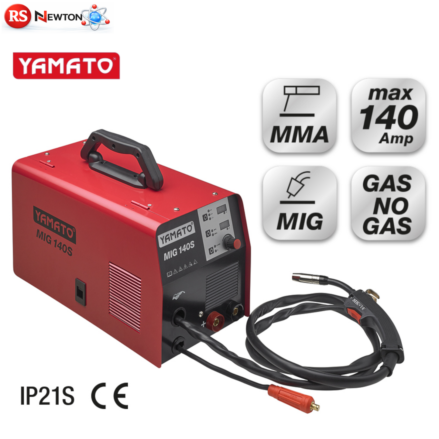 Saldatrice Inverter MIG MAG 140A 230V MMA Filo Animato Professionale 5.4kVA VBS