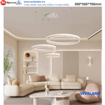 Lampadario LED Cristallo 210W Sospeso Dimmerabile Telecomando CCT 3000-6400K V.L