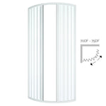 Cabina Box Doccia CIRCOLARE Pvc Apertura Soffietto Laterale R38 Centrale R55 D.X