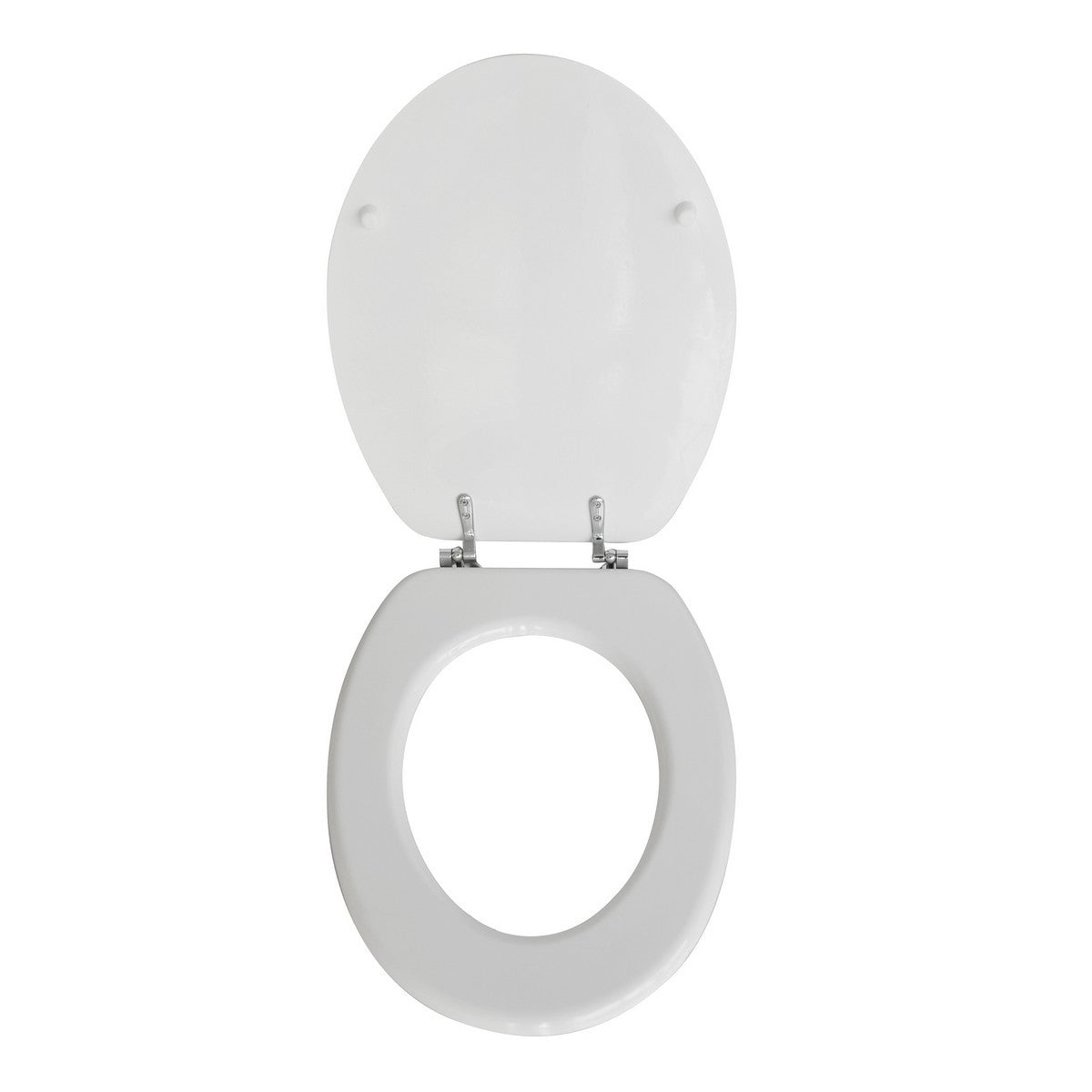 Sedile Wc Legno Colato MDF Copriwater Tavoletta Vaso Universale Bianco Bagno D.X