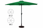 OMBRELLONE Da Giardino Patio Tondo 270 300 cm in Metallo Con Manovella G.F