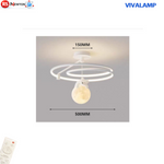 Plafoniera LED LUNA ORSO 50cm Bianca Dimmerabile 60W Cameratta Bambina V.L