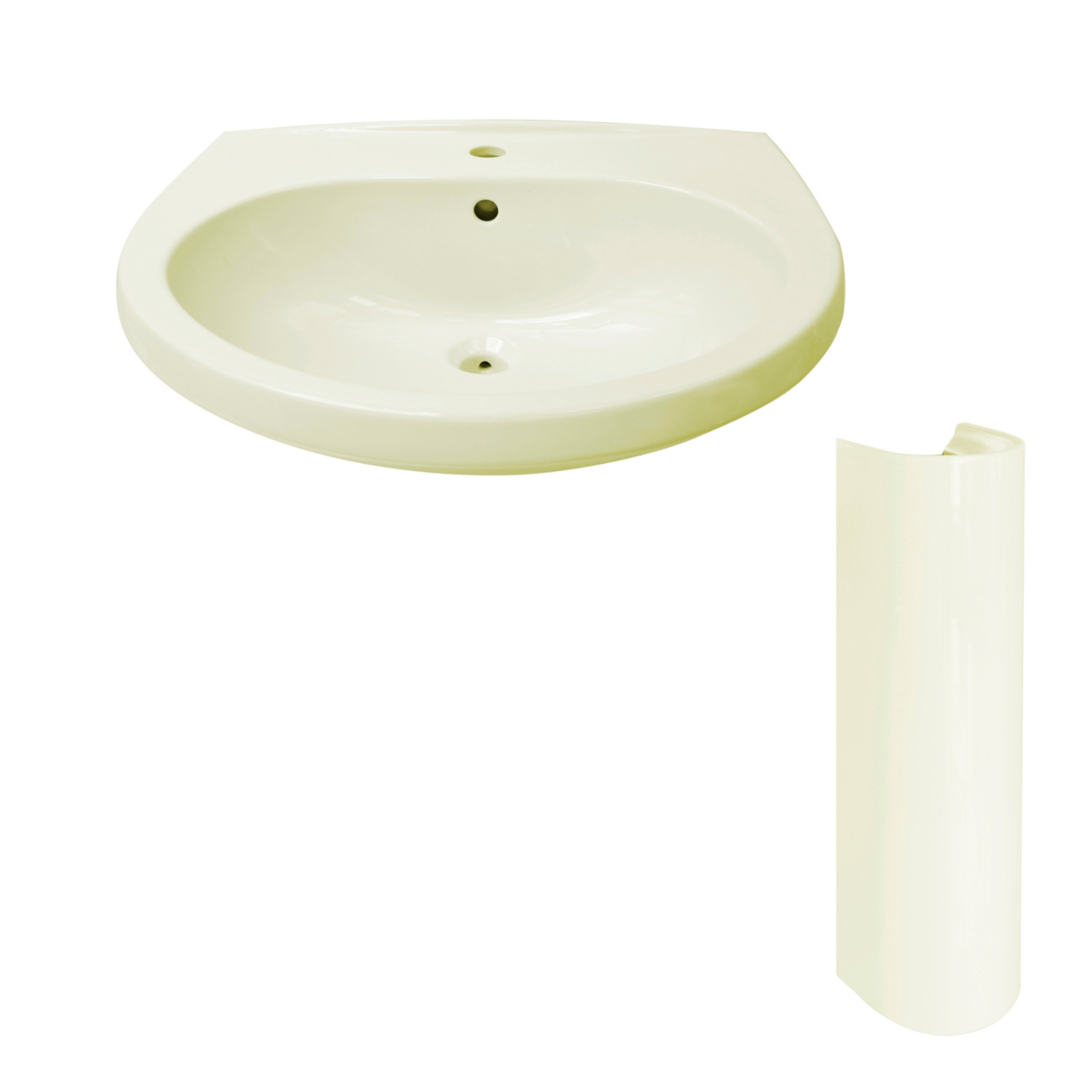 Lavabo Champagne Bagno Sospeso o Colonna Classico Vintage Ceramica 58 62 cm D.X
