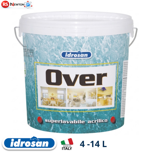Pittura Super Lavabile Bianco Opaco o Satino Acrilica Interni Esterni 4 14L I.D