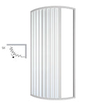 Cabina Box Doccia Pvc SEMI-CIRCOLARE Soffietto 70x90 Apertura Laterale SX o D.X