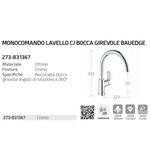 Rubinetto Miscelatore Bagno Lavabo Bidet Vasca Doccia Ottone GROHE BAUEDGE D.X
