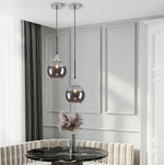 Lampadario Sospeso Sfera Vetro 25cm E27 Sospensione Moderna Globo Elegante V.L