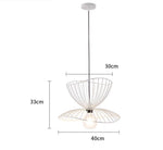 Lampadario E27 Doppio Uso Metallo Bianco Nero Sospensione Regolabile Bar V.L