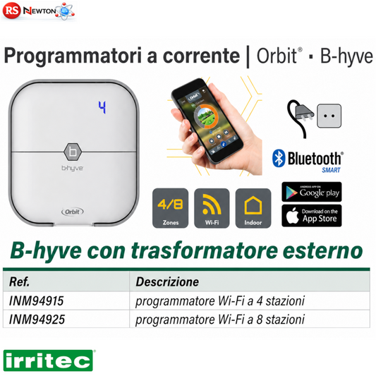 Programmatore WiFi B Hyve IRRITEC Centralina Smart Irrigazione 4 8 Zone D.X