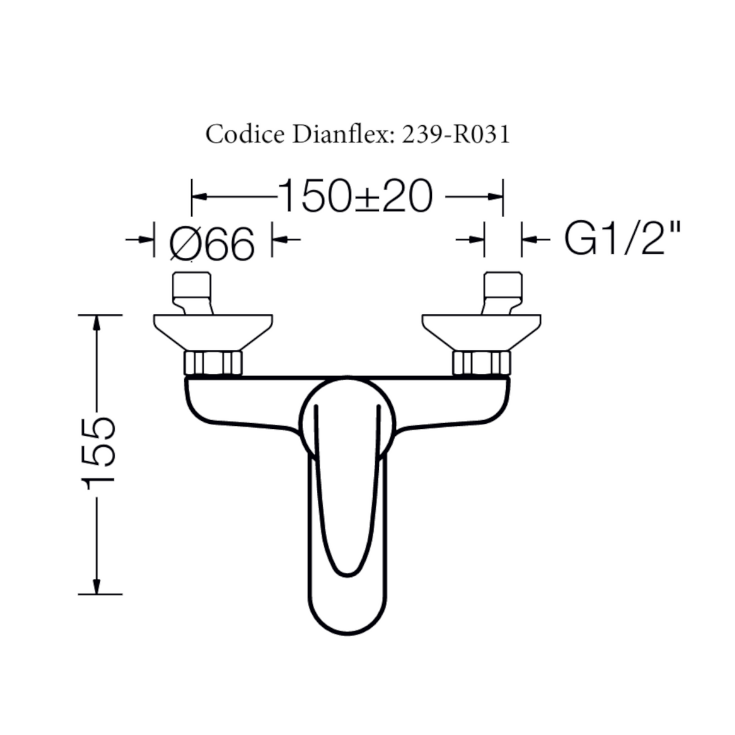 Miscelatore Rubinetto Bagno Lavabo Bidet Vasca Bianco Opaco MARZIA Elegante D.X