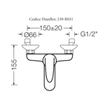 Miscelatore Rubinetto Bagno Lavabo Bidet Vasca Bianco Opaco MARZIA Elegante D.X