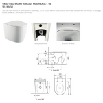 Sanitari Filo Muro LINPHA MAGNOLIA Rimless Vaso WC Bagno Bidet Copri Water D.X