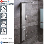 Pannello Doccia Anticalcare INOX ASISI 304 Effetto Cascata Cromo Satinato D.X