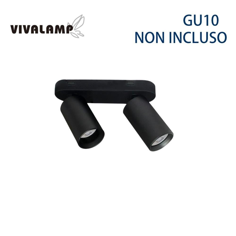 Portafaretto GU10 Applique Soffitto Parete Faretti a Incasso Bianco Nero LED V.L