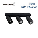 Portafaretto GU10 Applique Soffitto Parete Faretti a Incasso Bianco Nero LED V.L