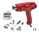 Pistola Termica 2000W Professionale 450-600°C Sverniciatore Aria Calda + Kit VBS