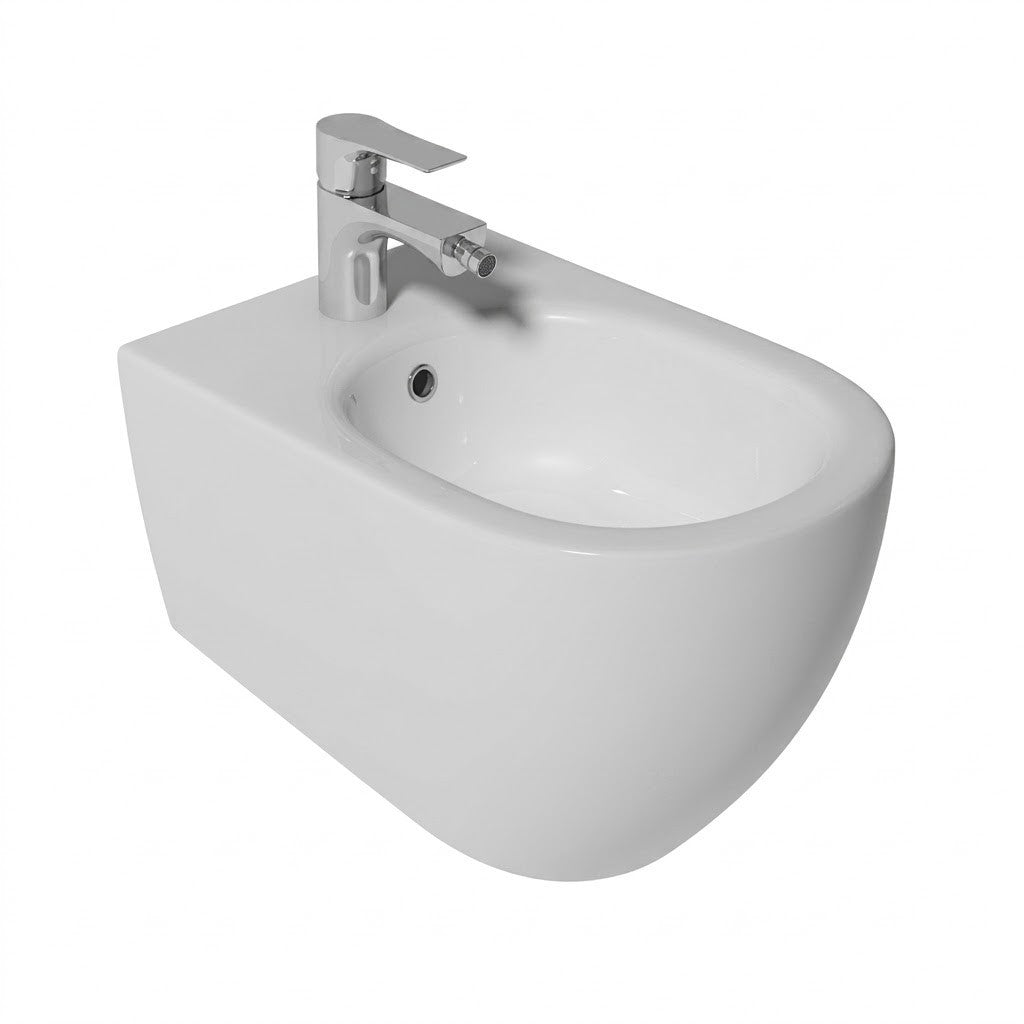 Bidet Sospeso INFINITY Sanitari Bagno Ceramica Moderno Fissaggi Nascosti D.X