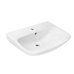 Lavabo Lavandino Bagno 60cm e Colonna 65cm LINPHA Jasmine Ceramica Monoforo D.X