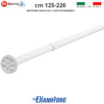 Bastone Vasca Da Bagno Telescopico Tenda Asta in Alluminio Allungabile 220CM D.X