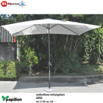 Ombrellone Giardino Patio Rettangolare 2x3 M Palo Ø38 Manovella Beige 180g VBS
