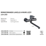 Rubinetto a Muro Miscelatore Lavello Cucina Moderno Cromato Nero Nichel D.X