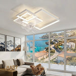 Plafoniera LED Ventilatore 78W Rombi Dimmerabile Telecomando APP Motore DC V.L
