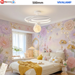 Plafoniera LED LUNA ORSO 50cm Bianca Dimmerabile 60W Cameratta Bambina V.L
