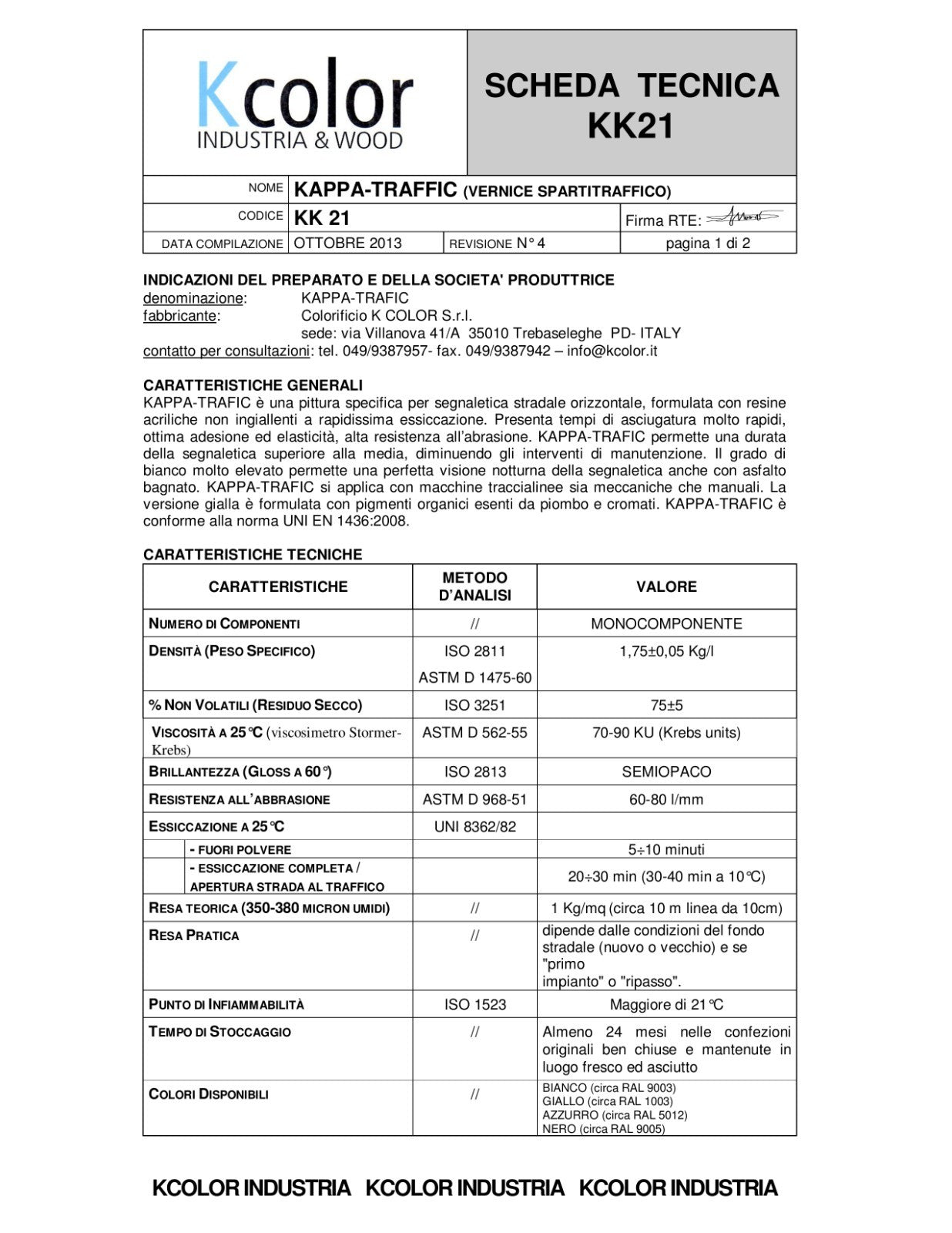 Vernice Segnaletica Stradale Rapida Asciugatura Carrabile Asfalto IDROSAN I.D