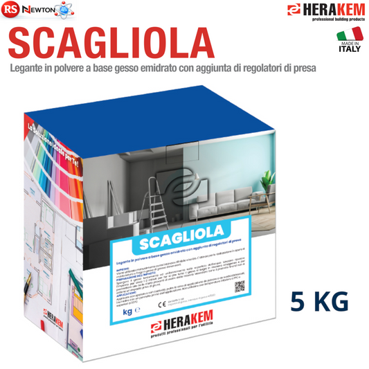 Scagliola Gesso Professionale 5K Per Stucchi Modanature Fregi Lisciatura HERAKEM