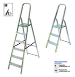 Scala Alluminio Professionale EN131 Piattaforma Antiscivolo 3 4 5 6 7 8 Gr. VBS
