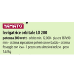 Levigatrice Orbitale 200W Professionale Aspirazione Polveri Piastra 187x90 VBS