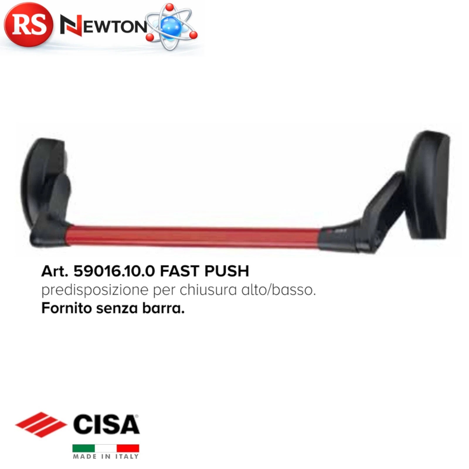 Maniglione Antipanico CISA Barra Rossa FAST Push Touch Porte Sicurezza 120cm G.F