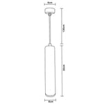 Lampada Sospesa GU10 30cm Moderna Cilindro Bianco Nero Lampadario a Faretto V.L